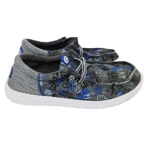 Hey Dude Boy's Wally Funky Graffiti Slip-On Shoes Gray J5